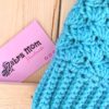 Mermaid Dreams messy bun beanie - graphite / painted canyon color - Image 3