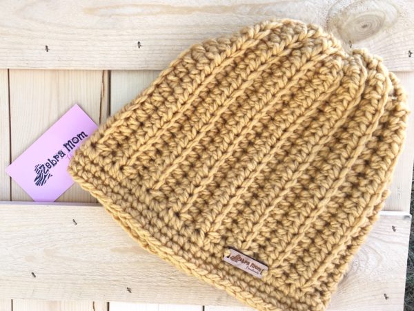 Accidentally Awesome Ribbed Beanie - honey gold