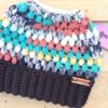 Claire bun beanie -graphite / painted canyon color